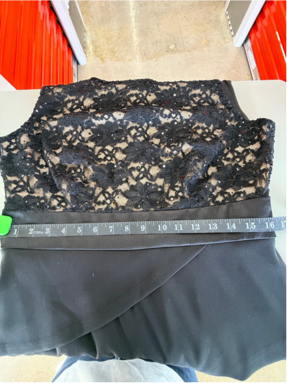 Women's Connected Apparel Black Lace Tiered Dress Size 14 - Picture 10 of 11